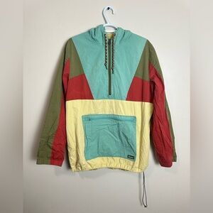 Dravus Colorblock Hooded Pullover Windbreaker Jacket Women’s Size M